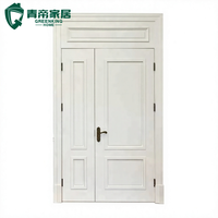 Porte d'entrée principale de villa de luxe en bois massif sur mesure, double porte, sculptée à la main, insonorisée, pour intérieur et extérieur