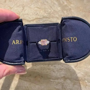 Bijoux de récompense essentiels Cadeau incontournable Achat d'une bague en diamant taillé 2 carats Plaqué argent Gemme artificielle incrustée Acier inoxydable Principal - Product Image 5