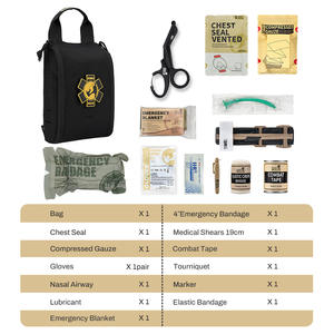 Rhinoレスキューポータブル<span class=keywords><strong>Molle</strong></span>戦闘戦術医療ポーチIFAK救急キット緊急サバイバル包帯チェストシール付き - Product Image 3