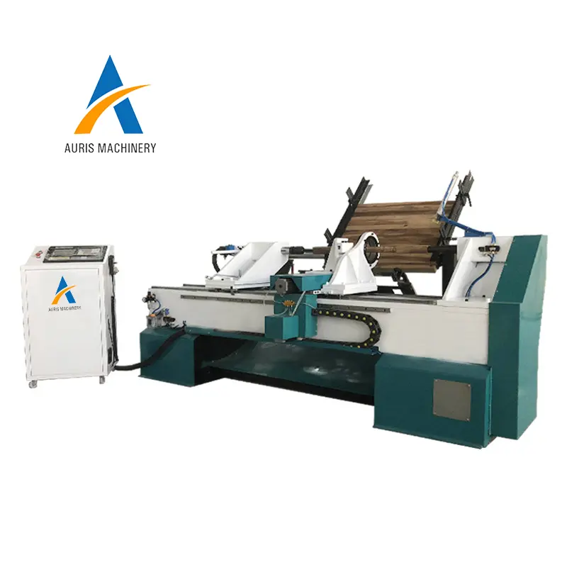 Full automatic feeding wood lathe machine with engraving wood turning lathe machine
