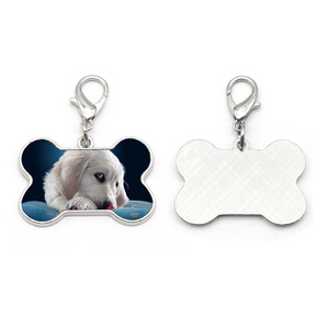 Chất Lượng Cao Tùy Chỉnh Xương Hình Kim Loại Thép Không Gỉ Tên Vật Nuôi Tag Số Lượng Lớn Giá Rẻ Cá Nhân Dog Tag Dây Chuyền Với Keychain - Product Image 2