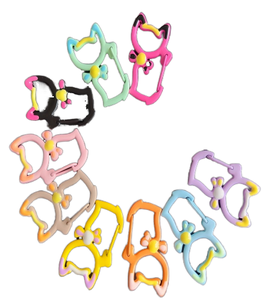 Llavero Mosquetón Esmaltado con Forma de Gato Kawaii, Clip Metálico Multicolor para Llavero, Colgante de Bolso, Accesorio para Mochila, Compra al por Mayor - Product Image 1