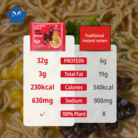 Mie instan Vegan Protein tinggi Ramen berbasis tanaman sapi pedas mie rasa asia asli
