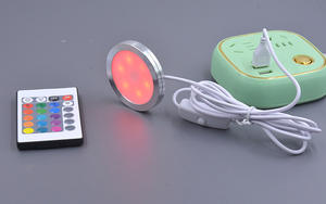 USB 5V RGB <span class=keywords><strong>LED</strong></span> Bambus-Puck-Licht 3D-Drucker Lampen-Set <span class=keywords><strong>LED</strong></span> 001 Schrank-Vitrine Thekenbeleuchtung DIY Lichtteile - Product Image 2