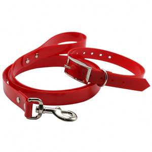 Muker lujo ajustable TPU Nylon Breakaway mascota perro Collar Correa Conjunto personalizado impermeable recubierto cintas sólidas de plástico - Product Image 1