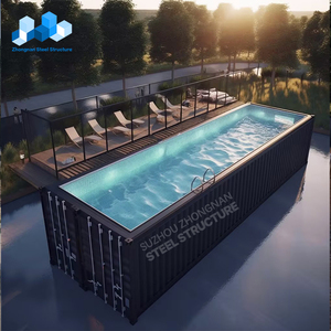 Precio barato de fábrica Modular Móvil prefabricado contenedor natación 20 pies 40 pies envío contenedor piscina - Product Image 1