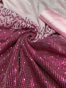 Sari en gororgette de qualité supérieure pour femmes, nouveau design, séquence avec broderie, tenue de soirée, prix de gros FABZONE, export - Product Image 6