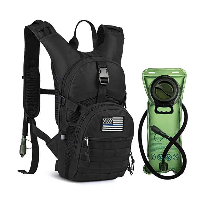 Custom Polyester Molle Hydration Backpack with Water Bladder Waterproof festival rave cycling camelbacks hydration backpack