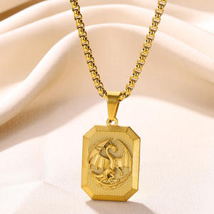 सगाई और सालगिरह स्ट्रैंड चेन के लिए पुरुषों के लिए यूनिसेक्स गेम ऑफ थ्रोन्स ड्रैगन पेंडेंट नेकलेस हिप हॉप स्टाइल - Product Image 3