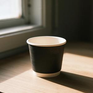 Gobelets en papier compostables à double paroi de 12 oz imprimés numériquement avec revêtement aqueux, pour café et soupes, thème Noël, avec couvercle - Product Image 1