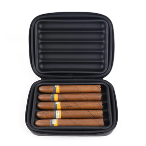 Estuche de Viaje para Cigarros de Lujo, Mini, Impermeable, de Fibra de Carbono Personalizado, con Cuero PU y EVA - Product Image 4