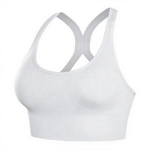 Custom Logo Burgundy Criss Cross Strappy <b>Back</b> Sports Bra Women High Support <b>Padded</b> Yoga Fitness Crop Top Activewear OEM - Product Image 1