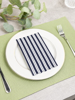 Serviettes en papier jetables rayées colorées, format personnalisé, gaufrage à la feuille d'or pour hôtel et banquet
