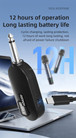 Microphone à condensateur sans fil Aidi 2.4G, cardioïde, professionnel, anti-bruit, antichoc, avec haut-parleur intégré, métal, violet