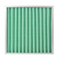 Nouveau panneau filtrant plissé moyen G1-F9 en fibre synthétique avec cadre en aluminium pour système de filtration CVC à haute capacité de retenue de poussière