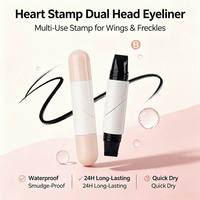 Stylo tampon imperméable pour taches de rousseur, longue tenue, logo personnalisé, eye-liner à double embout multi-usages pour cils et taches de rousseur