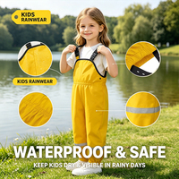 Kinder-Regenoveralls aus 100% Polyester, Wasserdicht, Vintage-Druck, Atmungsaktiv, in Voller Länge, für Jungen und Mädchen, mit Individuellem Logo