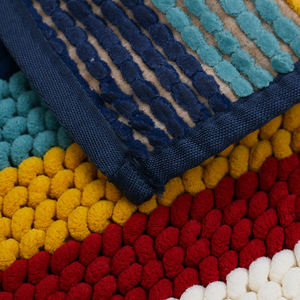 Colorful Striped <strong>Bath</strong> <strong>Mat</strong> - Soft Chenille Material, Absorbent, Non - Slip, Vibrant <strong>Rainbow</strong> Design for Bathroom Decor - Product Image 5