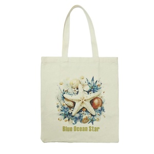 Custom Large Canvas Shopping Tote Bag Fast Delivery From USA Warehouse Sublimation Blank Custom Printed Logo for Beach Gifts - Product Image 6