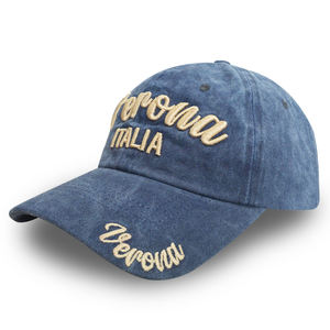 Casquette de baseball rétro en coton lavé avec logo personnalisé, casquettes de sport vintage - Product Image 1
