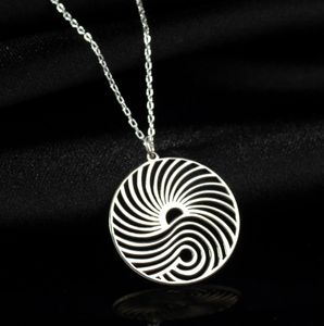 قلادة عصرية مطلية بالذهب عيار 18 على شكل موجة وشمس مقاومة للماء بدلاية على شكل أمواج المحيط قلادة ماندالا للشاطئ مجوهرات ليوم مشمس - Product Image 3