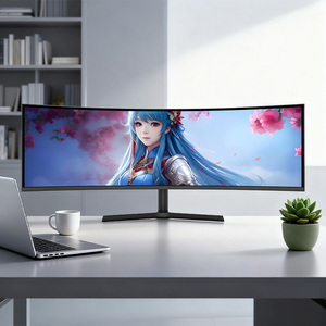Moniteur de jeu incurvé ultra-large professionnel personnalisable de 49 pouces, écran 5K HD 120 Hz HDR pour ordinateur de bureau - Product Image 2