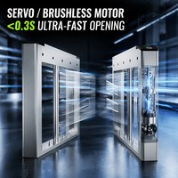 Barrera Abatible de Alta Velocidad con Servomotor, Velocidad de Apertura de 0.2s, Torniquete Óptico, Sistema de Control de Acceso Peatonal y Seguridad