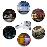 Kit de plafonnier LED 32W à double tête, effet ciel étoilé scintillant, IP65, contrôle par application/télécommande, 0,75 mm, 12V, pour voiture, maison, salle multimédia
