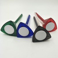 Fournitures de bureau Table de comptoir Support de bureau Stylo à bille avec logo personnalisé Stylos avec support en triangle