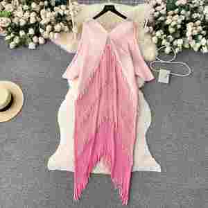 Dropshipping manga larga Slim Unique Fish Miss cuello en V Vestido de manga farol-Muestra tu estilo <span class=keywords><strong>con</strong></span> <span class=keywords><strong>gracia</strong></span> y elegancia vestidos - Product Image 3