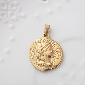Religioso Retro Jesús cabeza Christian Charm 18K chapado en oro joyería Santa <span class=keywords><strong>Sara</strong></span> colgante para collar - Product Image 3