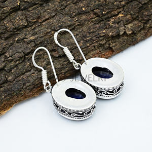 Tanzanite Gemstone Boucle D'oreille Dangle Boucle D'oreille pour Filles Vintage Boucle D'oreille À La Main De Haute Qualité 925 Argent Plaqué Bijoux MGLOT - Product Image 3