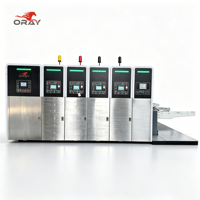 Nuevo Modelo Oray 1224, Equipo de Impresión, Ranurado y Troquelado Automático para Cartón Corrugado con Tinta al Agua para Bebidas