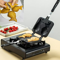 Poêle à Taiyaki 2, 3 ou 4 poissons, antiadhésive, pour gaufres, mini-œufs et crêpes, ensemble de cuisson
