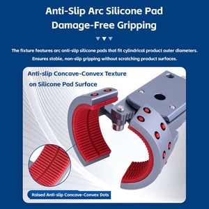 Robotic Preform Gripper Vertical Pneumatic <b>Clamp</b> Sensor Detection Cylindrical Tube Handling Injection Molding Automation Tooling - Product Image 5