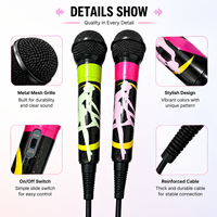 Ensemble de microphones dynamiques filaires pour karaoké, micro à voix claire pour KTV, performance vocale musicale