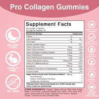 Gummies de Collagène Professionnelles OLLI 60 Unités OEM/ODM/OBM Produits de Beauté Éclaircissement de la Peau Anti-Âge Biotine Vitamine C pour Cheveux et Peau
