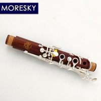 MORESKY Professional Clarinet Wind Instrument Rosewood Bb Silver Plated 17 Keys Mopane Customizable Made in China M13 (OEM)