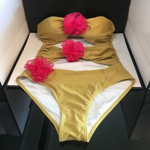 Nouveau design, bikini une pièce avec décoration florale et bijoux 3D, maillot de bain sexy pour femmes, été, printemps, vêtements de plage, lingerie, taille L - Product Image 2