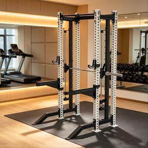 Neuer Unisex Power Cage Trainer Anpassbares Fitnessgerät Kniebeugenständer + Smith-Maschine für Bodybuilding - Product Image 6