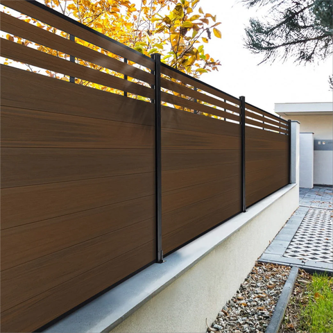 WPC Fence WPC Post Wholesale 6ft Privacy Eco-Friendly Vinyl PVC Outdoor Garden Panel High Quality Weatherproof Home Easy Install
