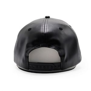 5 Panel High Quality Embroidered <b>Hat</b> Custom Faux Leather Baseball Cap - Product Image 2