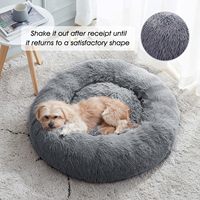 LY Factory Nid anti-anxiété personnalisable Lit en peluche en fausse fourrure pour chien et chat Coussin chauffant d'hiver confortable Lit solide pour animaux de compagnie Carton