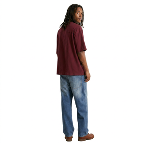 Camiseta Urbana Personalizada para Hombre, Estilo Holgado, 100% Algodón Pesado, Manga Corta, Cuello Redondo, Ecológica, Estilo Urbano - Product Image 2