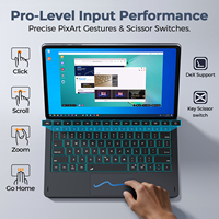 Étui Clavier Magnétique Pliable Léger en Cuir PU pour Samsung Galaxy Tab S10/S11 FE+ 13.1" avec Trackpad et Prise en Charge du Logo Personnalisé
