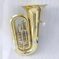 BB Key Travel Tuba Bass Durable Gold Lacquer Surface Brass Musical Instrument Stainless Steel Pistons CN TIA Origin