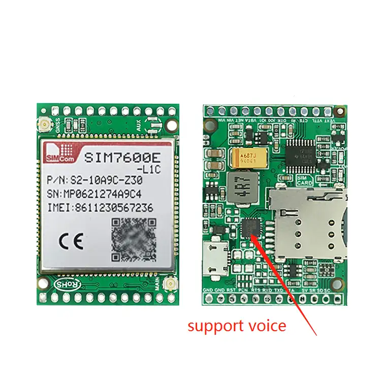 Simcom SIM7600E-L1C placa de desenvolvimento suporte de voz lte placa de fuga sem fio gps 4g módulo