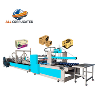 Machine à plier, coller et coudre le carton ondulé à grande vitesse tout-en-un