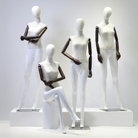 Mannequin de vitrine de magasin de vêtements, bras en bois flexible, corps entier, modèle féminin sexy, tête en fibre de verre, mannequin debout sans tête