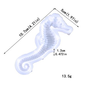 Moules en résine époxy hippocampe pour décoration de maison, grands animaux, moules en résine de Silicone, DIY, <span class=keywords><strong>13920</strong></span> - Product Image 4
